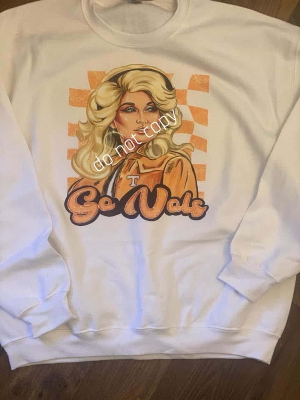 White 'Go Vols' Dolly Graphic Sweatshirt Small-3X